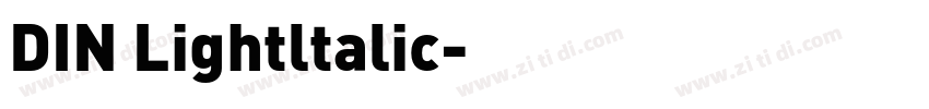 DIN Lightltalic字体转换